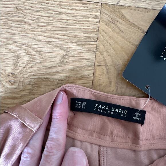 Zara Basic - Straight Leg Side Stripe Pants in Peachy Copper - Picture 3 of 5